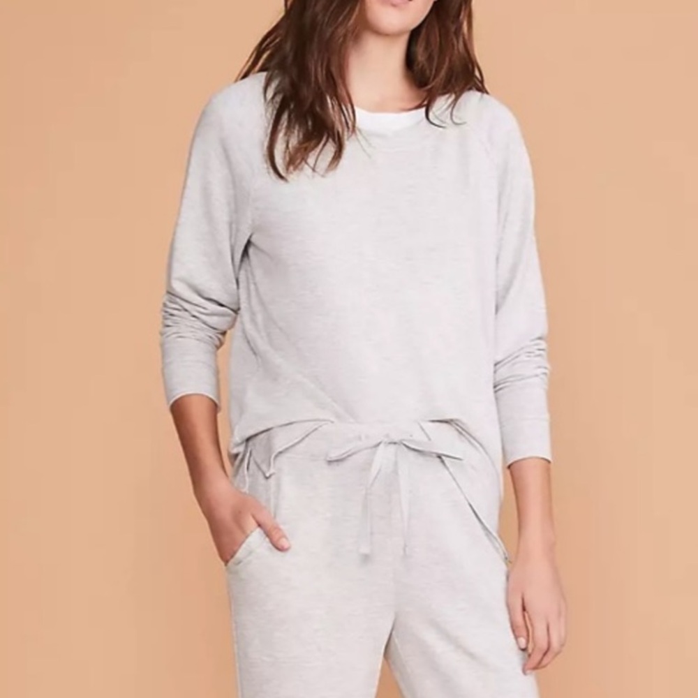 Lou & Grey soft spun heather gray sweatshirt